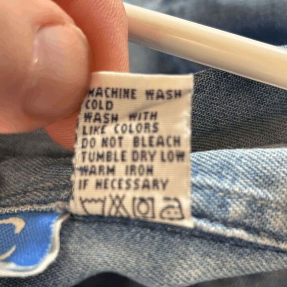 Vintage Port Company Boulder Model Railroad Club Denim Button Down Shirt Mens M - Picture 5 of 5